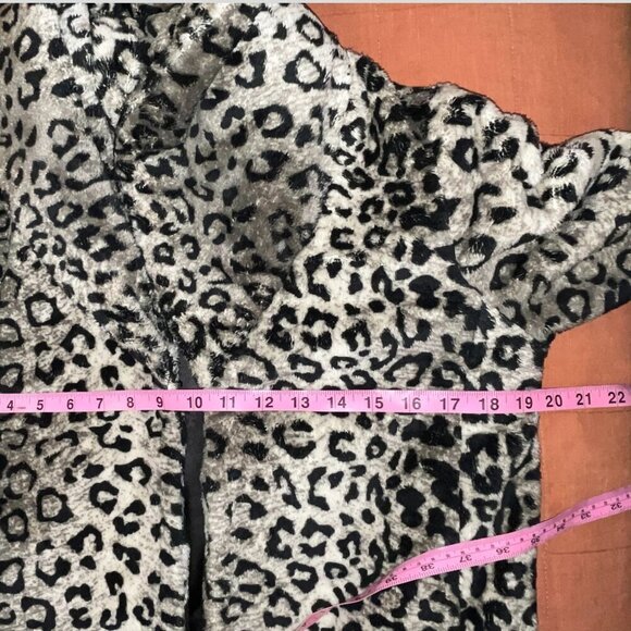 Alice + Olivia Leopard Print Faux Fur Coat Jacket Women’s Small - Picture 4 of 7